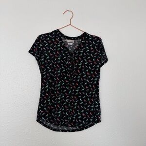 Van Heusen Black bird print Blouse